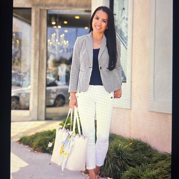 J Crew Ludlow Seersucker Blazer 36S - Picture 1 of 11